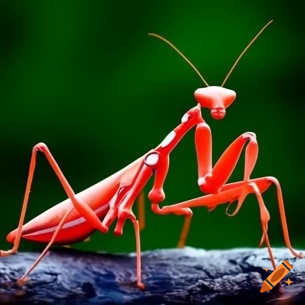 Red mantis skeleton