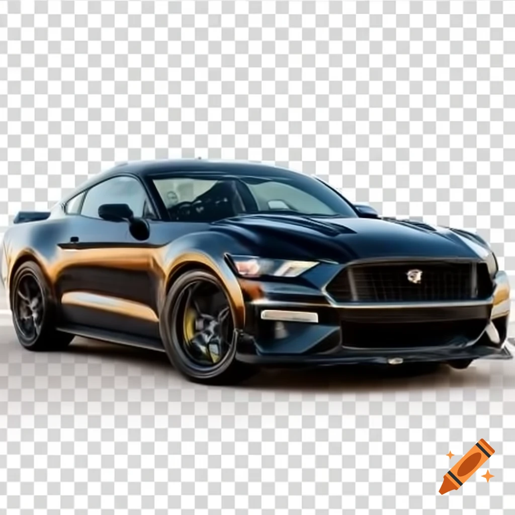 Ford Mustang 2024 with no background in PNG format