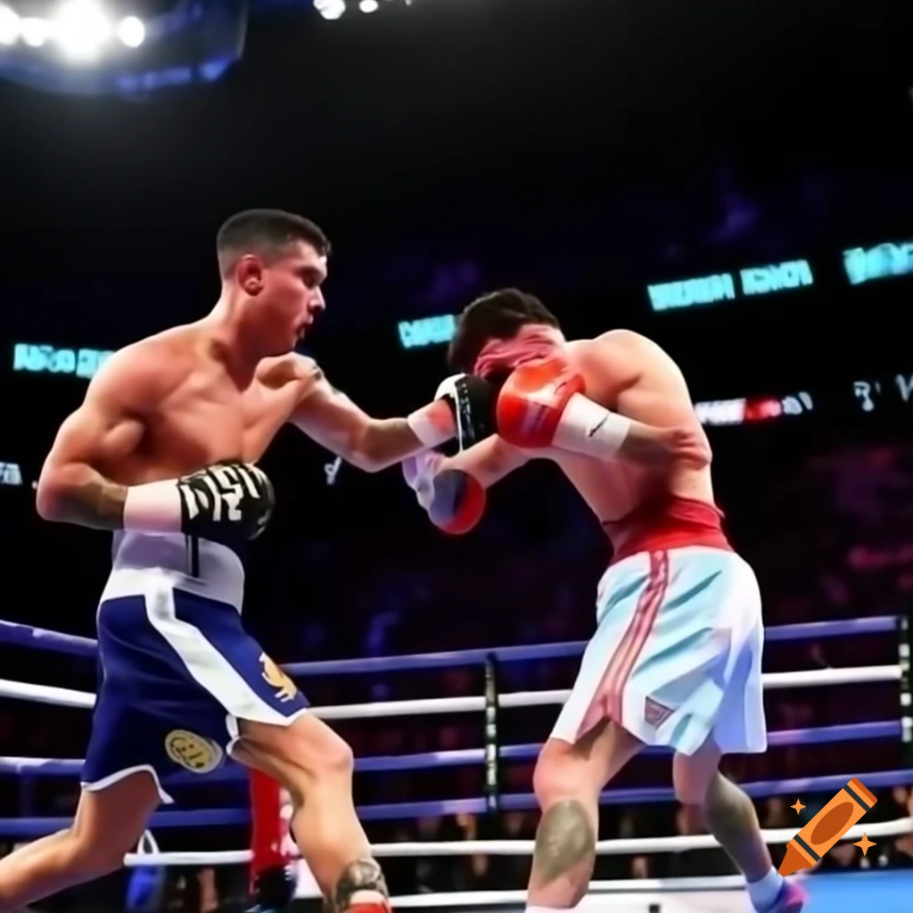 Ronaldo and Messi engaged in boxing match