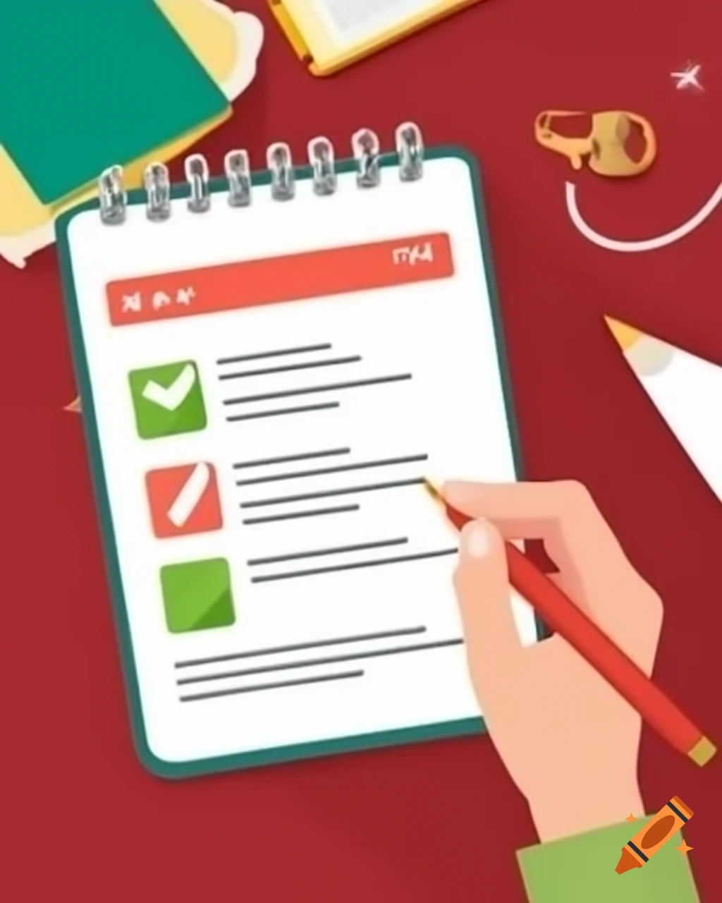 Notepad interface illustration