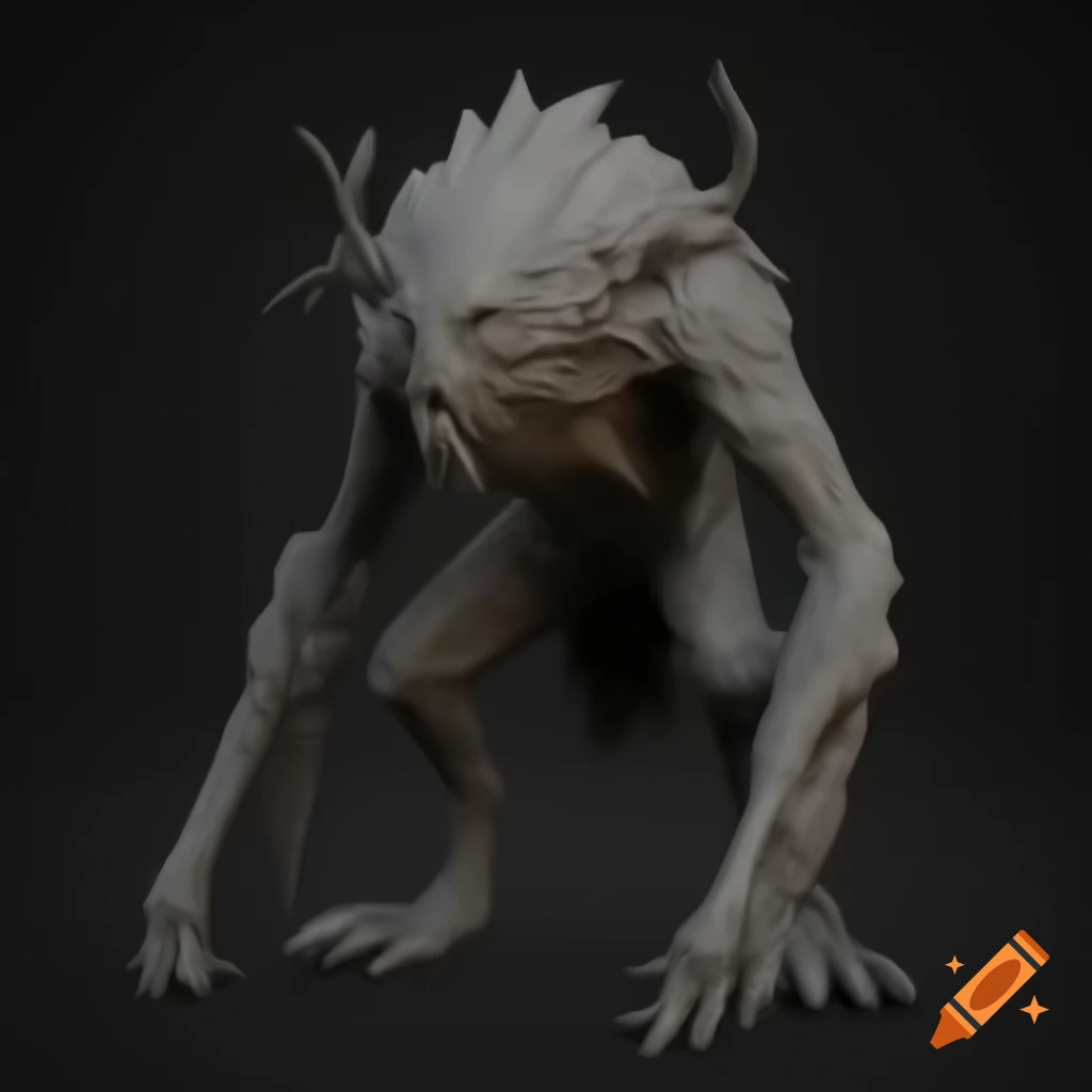 3D model of a furry monster from Dark Souls