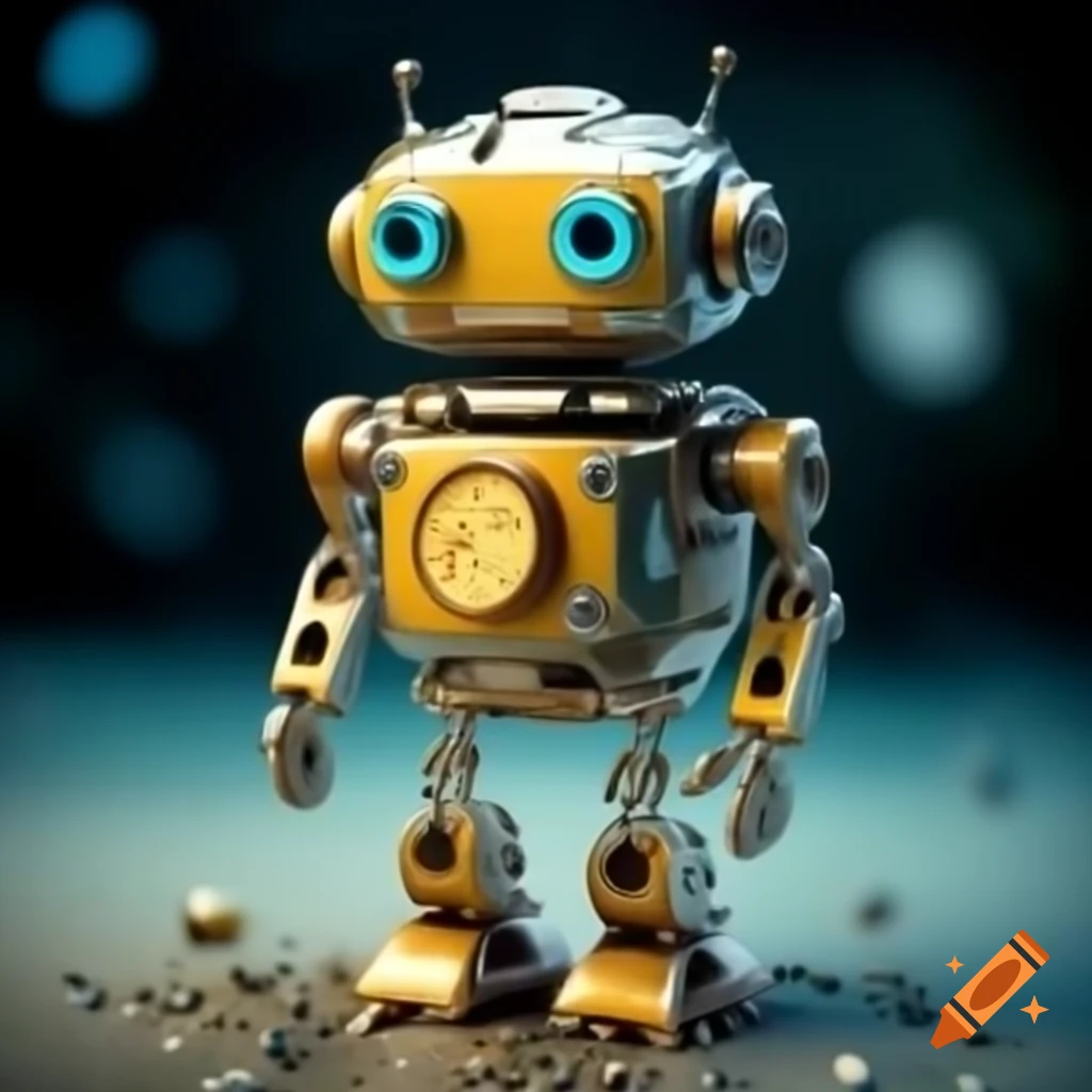 Glass robot shaped coin