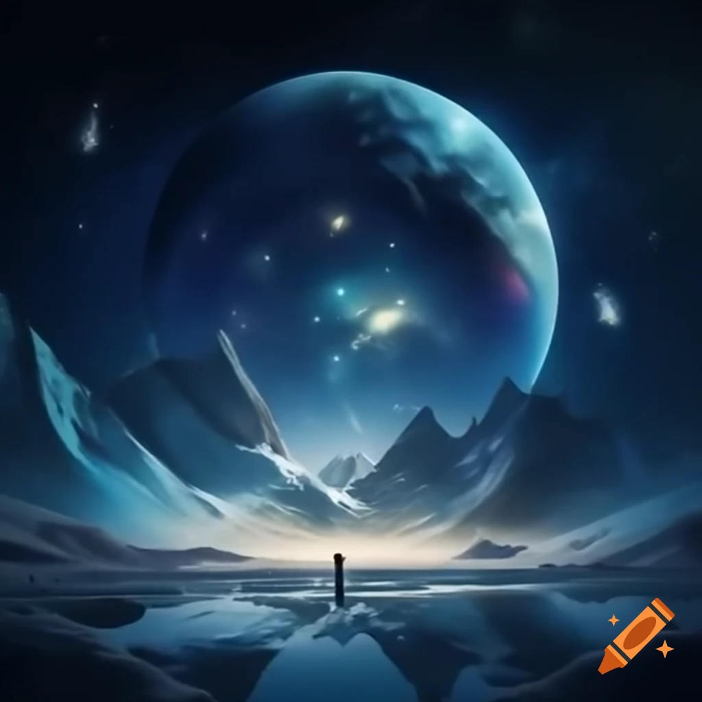 Surrealist clouds and a whimsical atmosphere with celestial elements