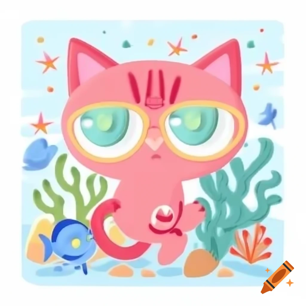 Cat in a deep sea environment