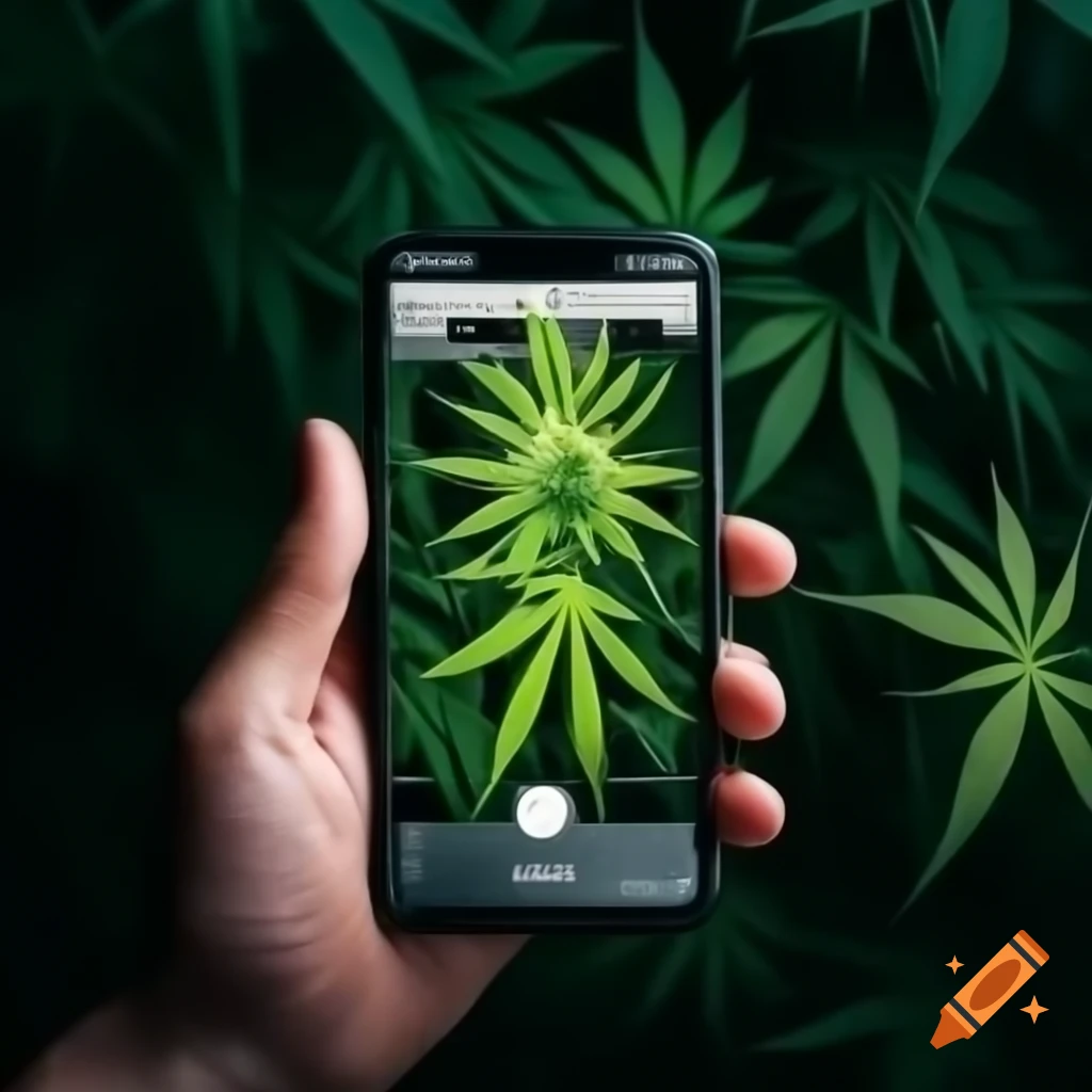 Mobile phone displaying Doctor Homegrow Cannabis Doctor app held by a hand
