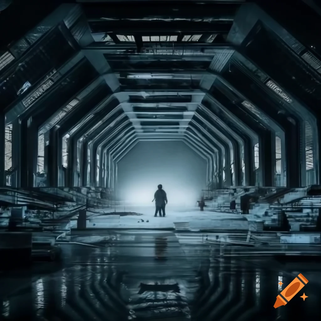 Haunting stillness of an abandoned space complex frozen in time