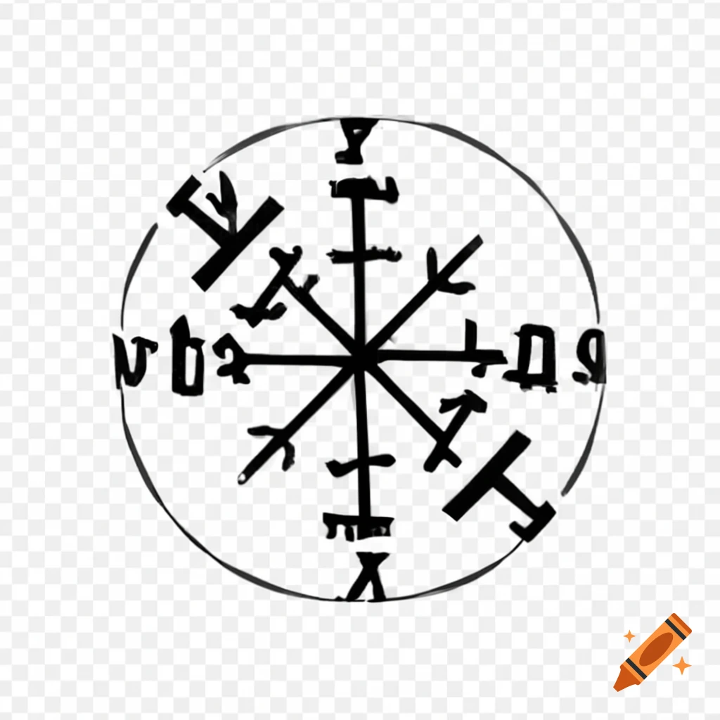Set of magical runes with intricate designs