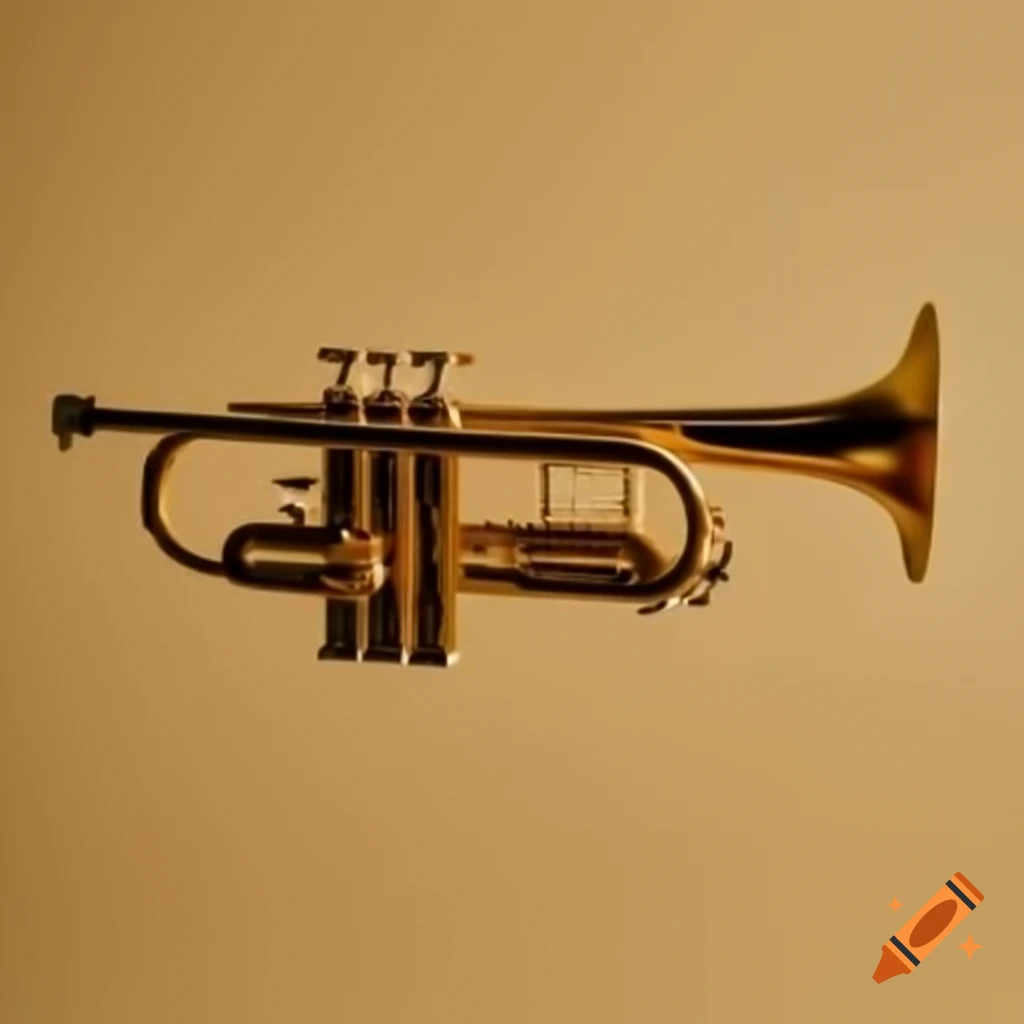 Golden trumpet shining brightly