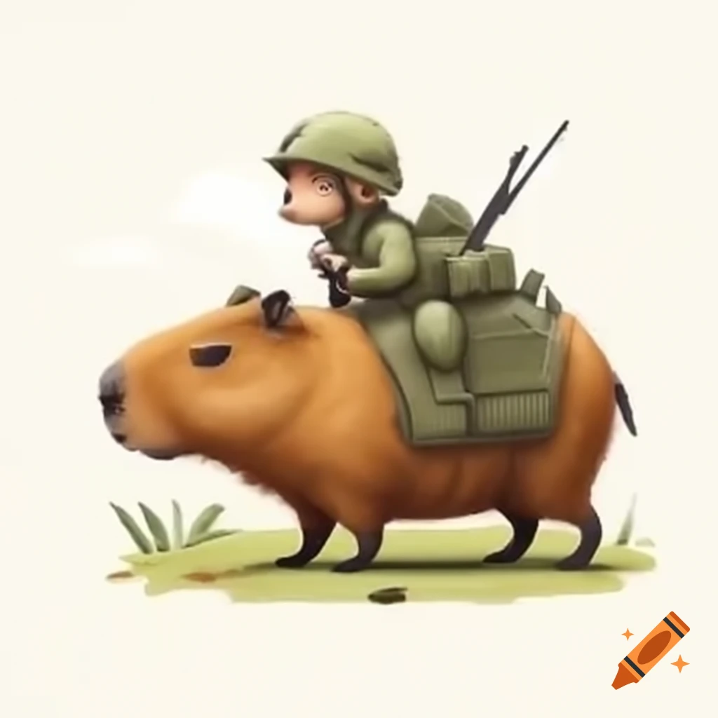 Special Forces Capybara with tactical gear