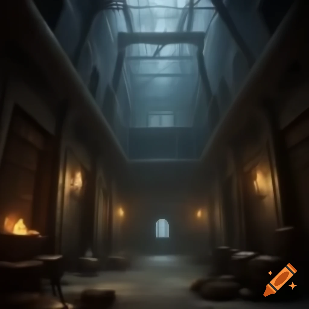 Insane asylum depicted in Dungeons and Dragons style