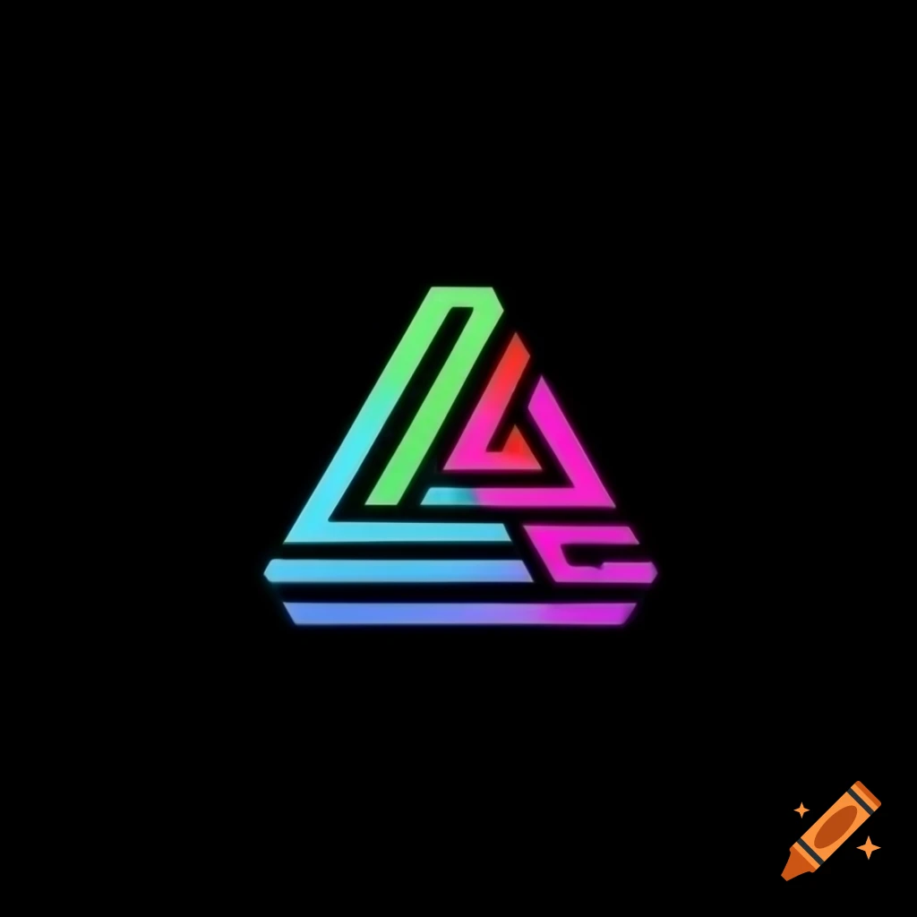 Geometric logo design with unique color scheme