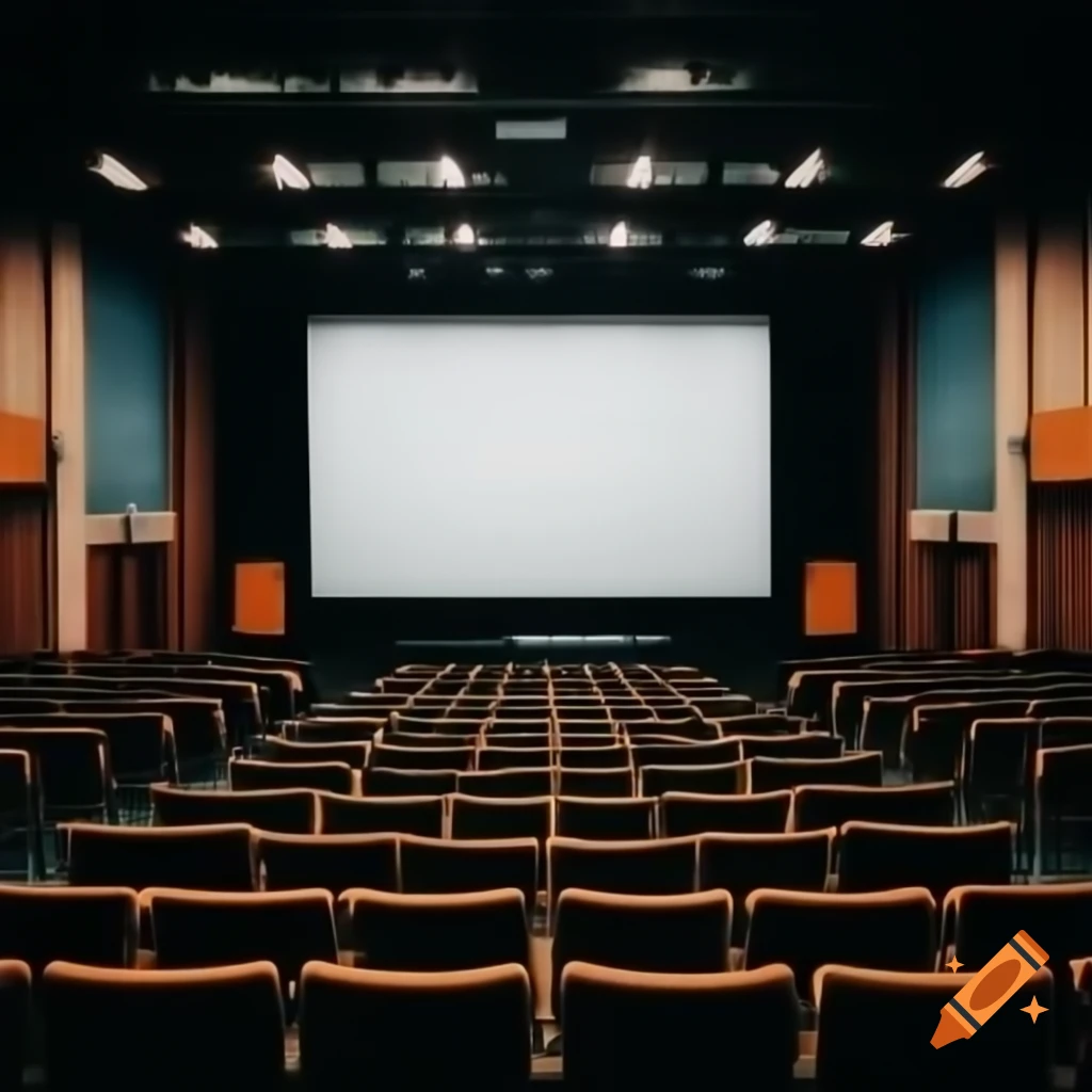 Lecture hall with seating and projection screen featuring text decorations from CIPKA COMPANY