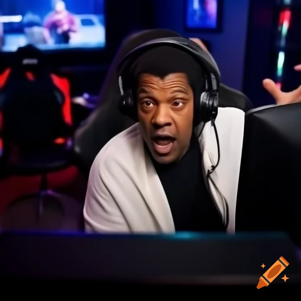 Man With Glasses Sitting At Gaming Computer With Dual Monitors In A 