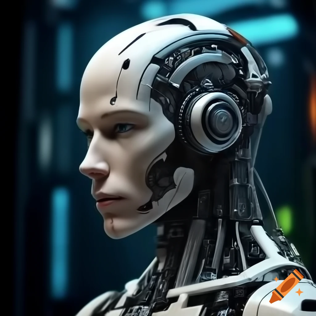 Modern style drawing of a robot representing artificial intelligence