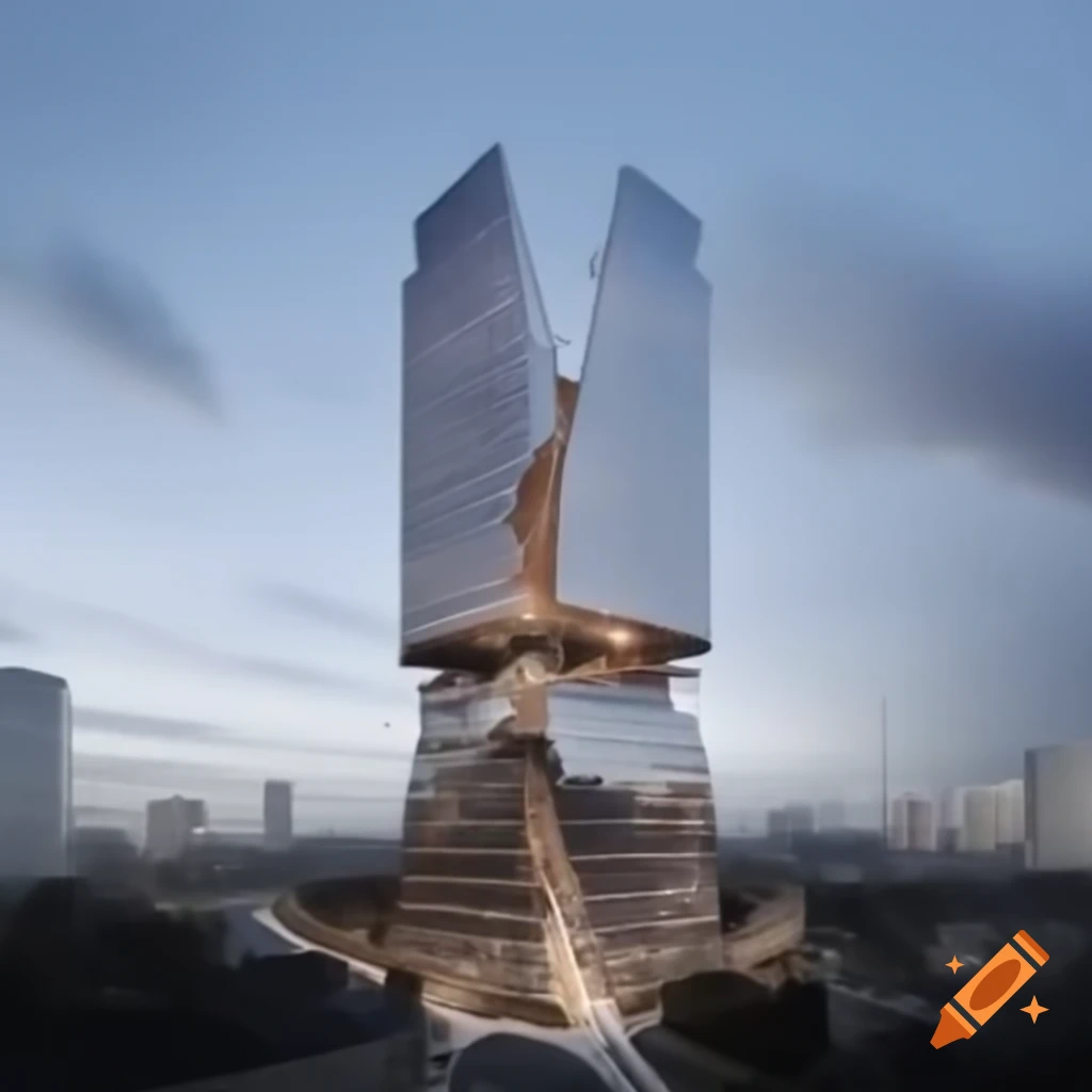 Conceptual art of a tower symbolizing energy cleansing