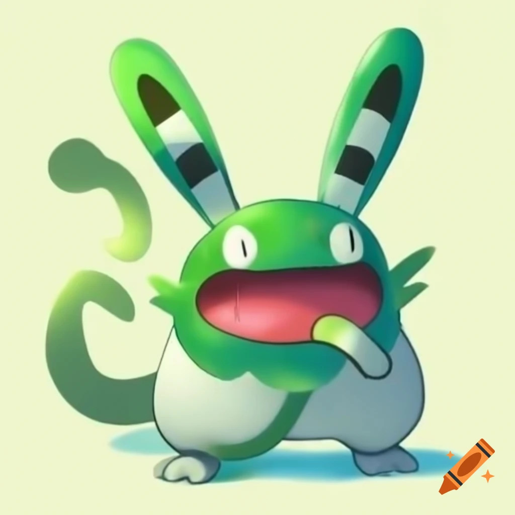 Pokemon-like creature resembling a rabbit and squid