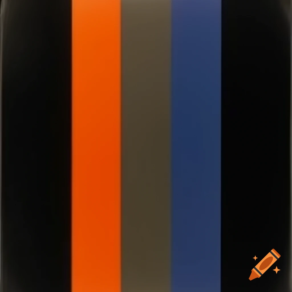 Futuristic album cover with horizontally stacked orange and blue sectors