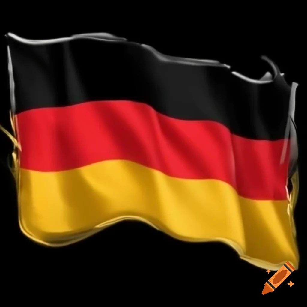 German flag on black background
