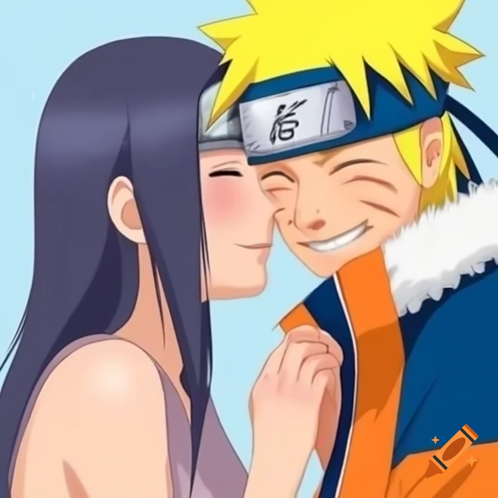 Haku and Naruto sharing a kiss