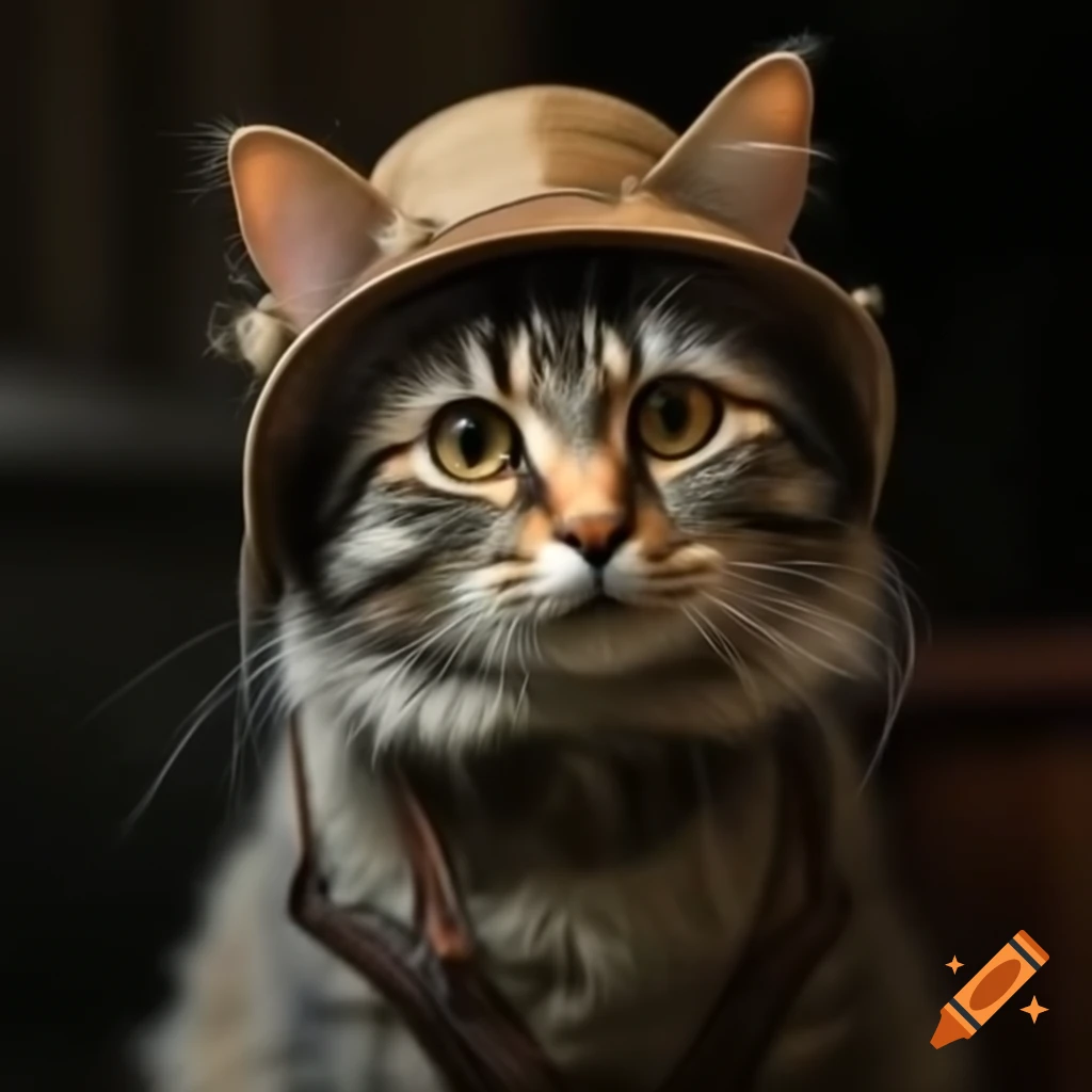 Cat wearing a hat