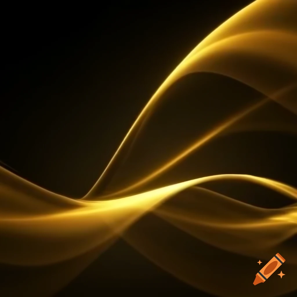 Abstract representation of waves of gold light