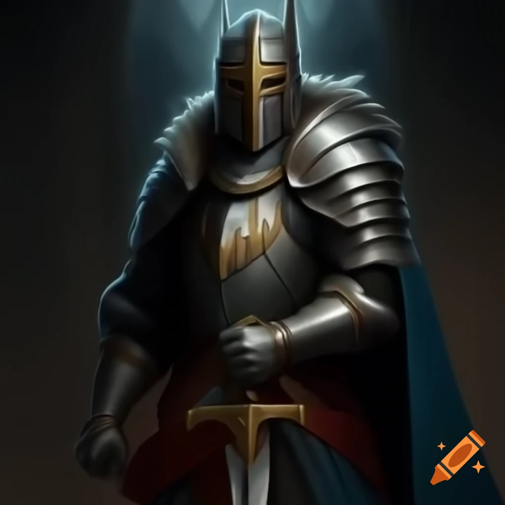 Legendary knight holding a sword