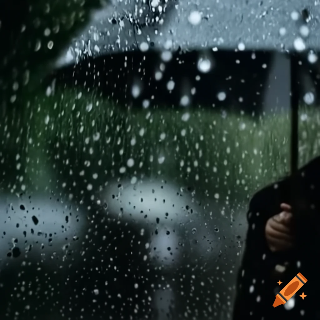 Artistic depiction of raindrops