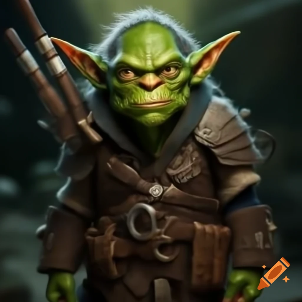 Green goblin archer as a pirate character