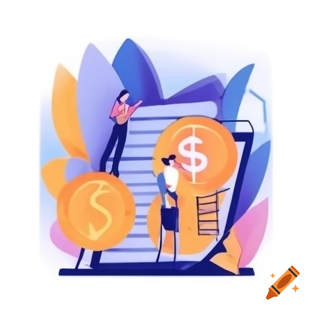 Abstract business illustration featuring diverse professional elements