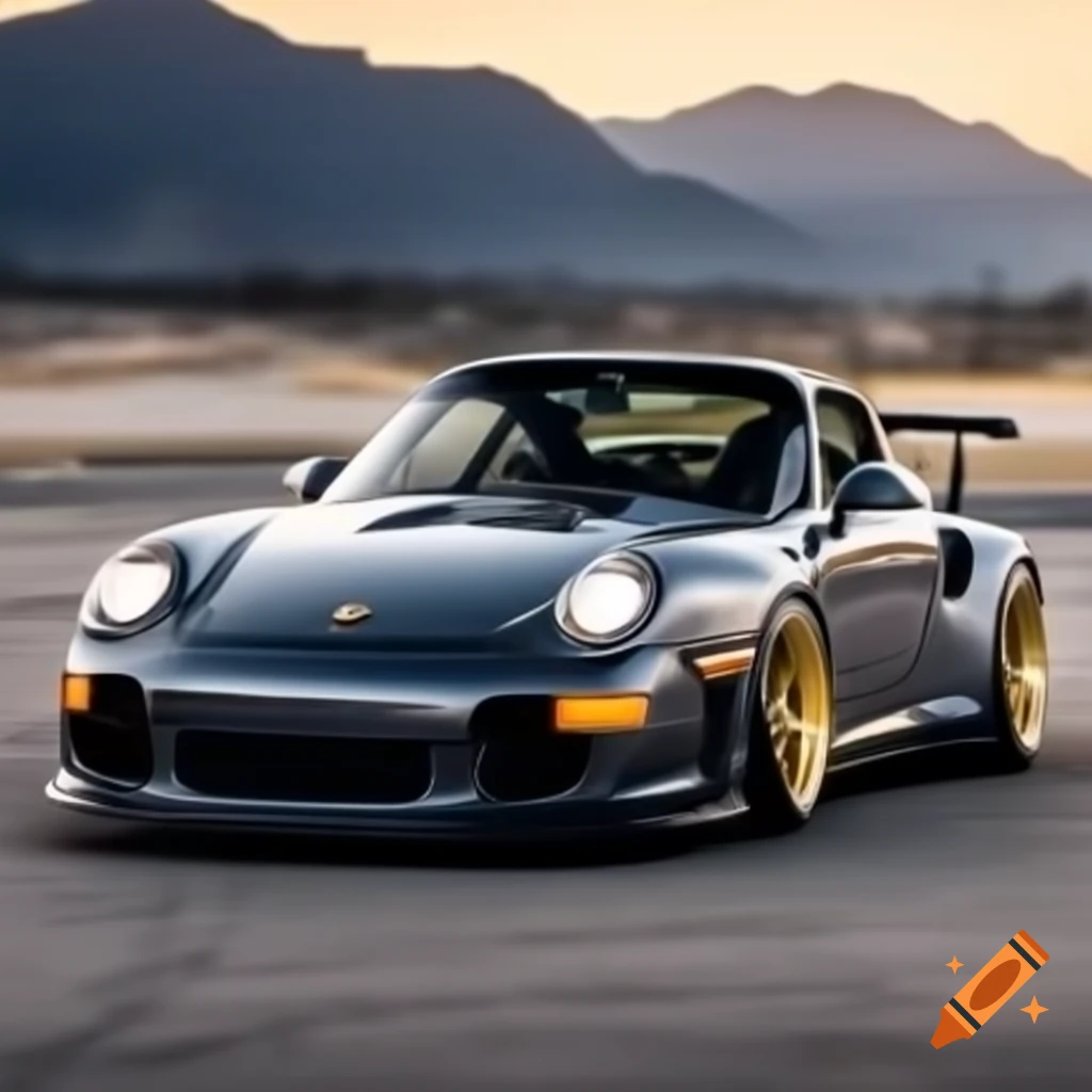 Red and white Porsche 996 sports car