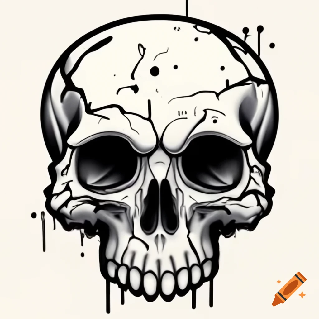 Graffiti artwork featuring a skull