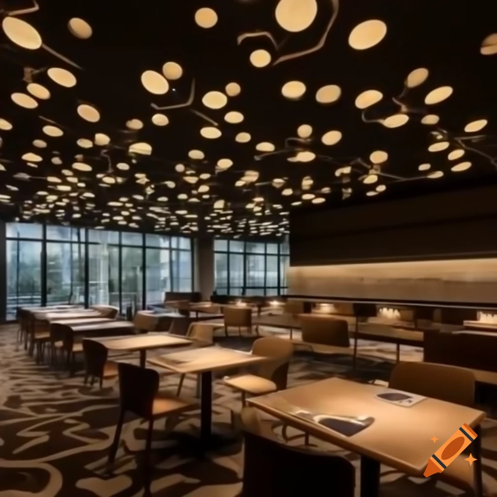 Bright meeting room with almond green ceiling, lime yellow metal table, comfortable chairs, and black and white terrazzo flooring