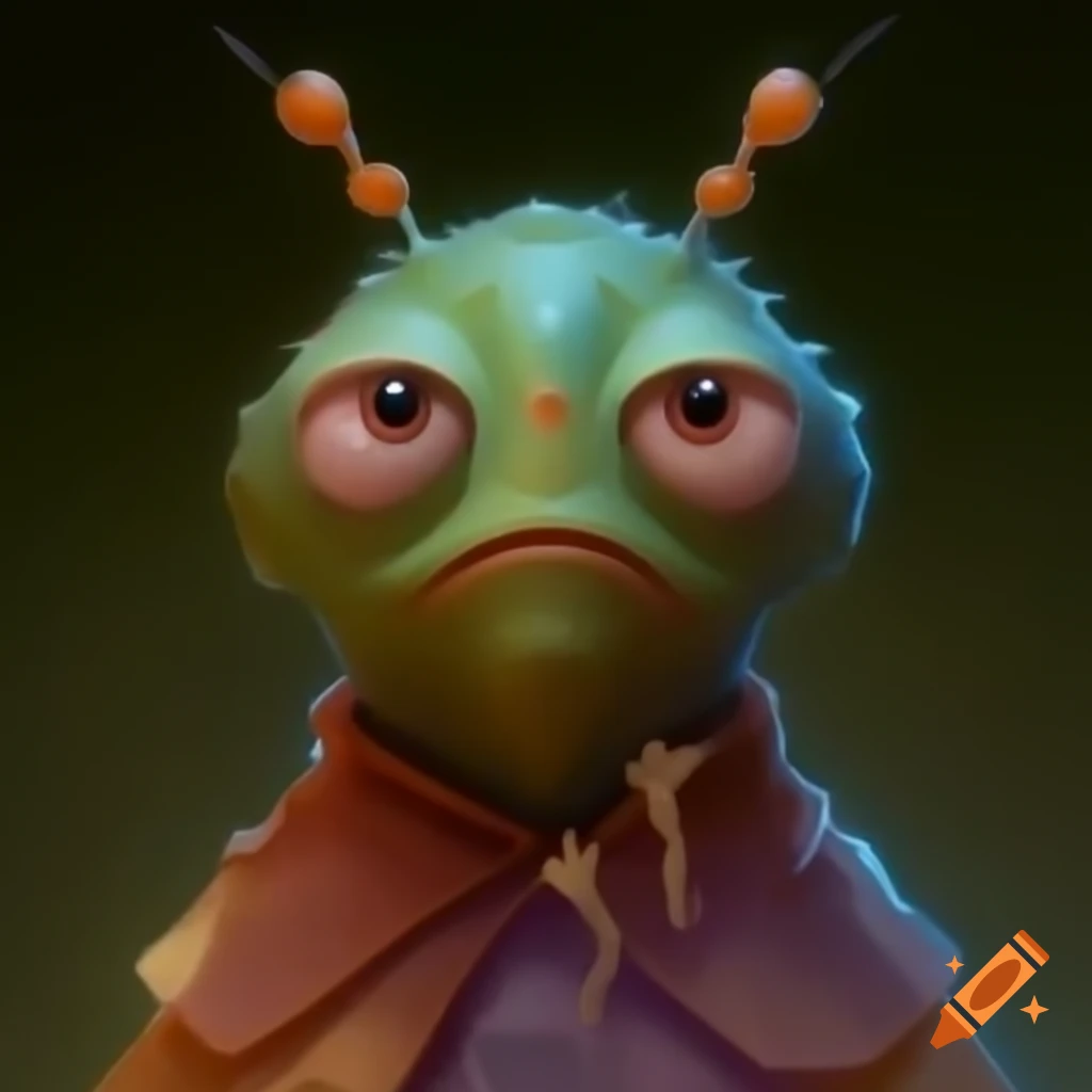 Anthropomorphized bug character
