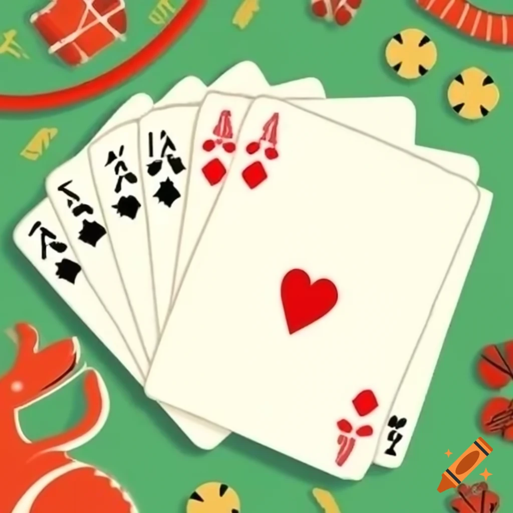 Playing cards on a table