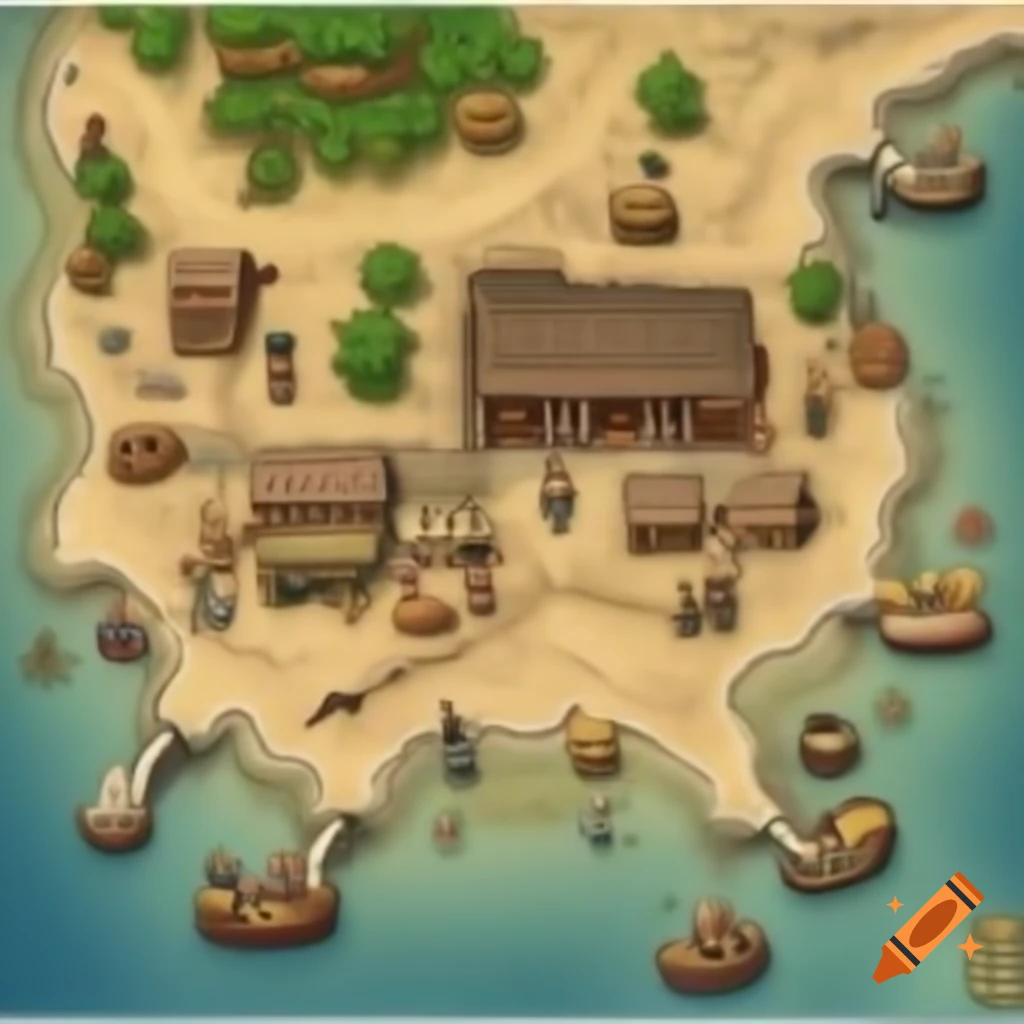 Detailed map of a rural 18th century coast with market and farming villages
