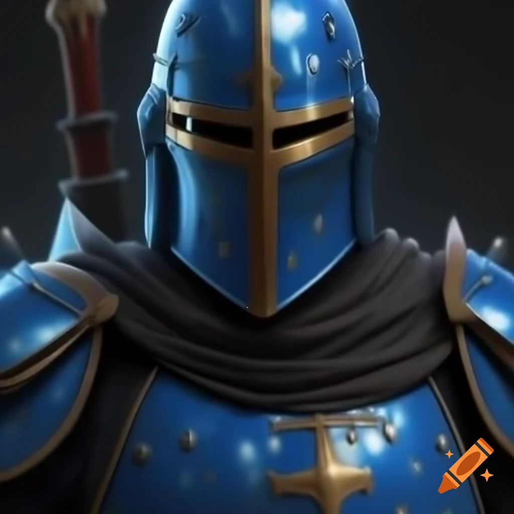 Realistic blue knight profile picture