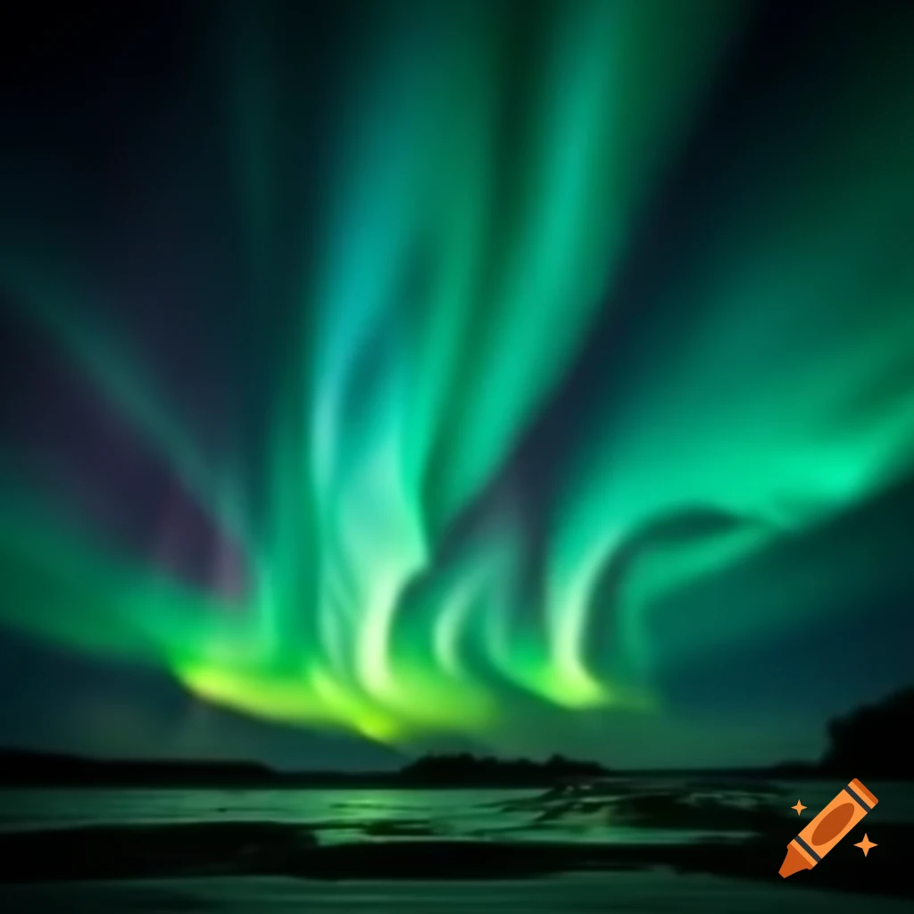Northern lights illuminating the night sky