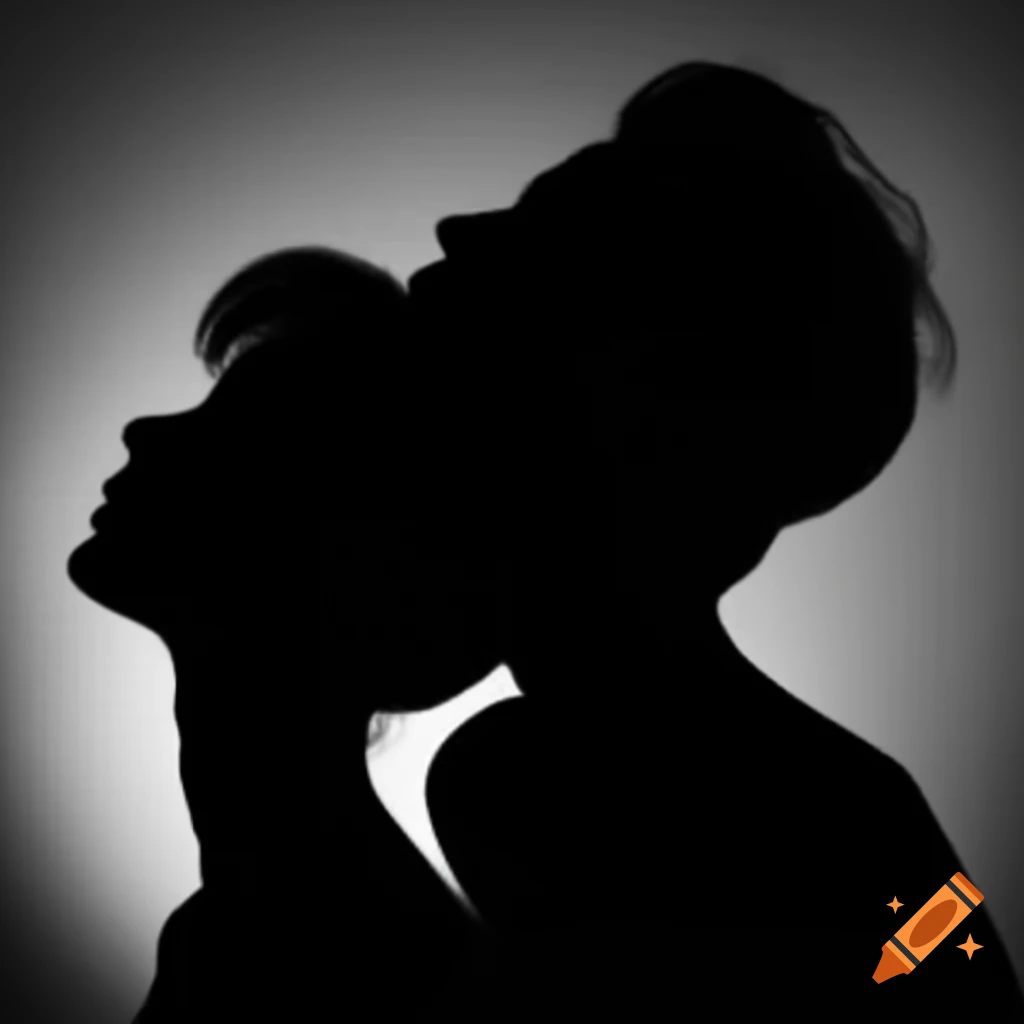 Silhouette of intertwined names Ali and Farnaz symbolizing camaraderie