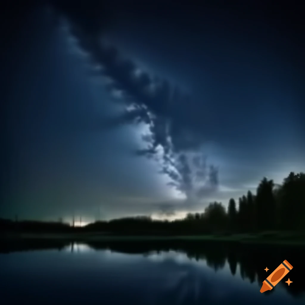 Night sky featuring natural elements in high resolution 4K