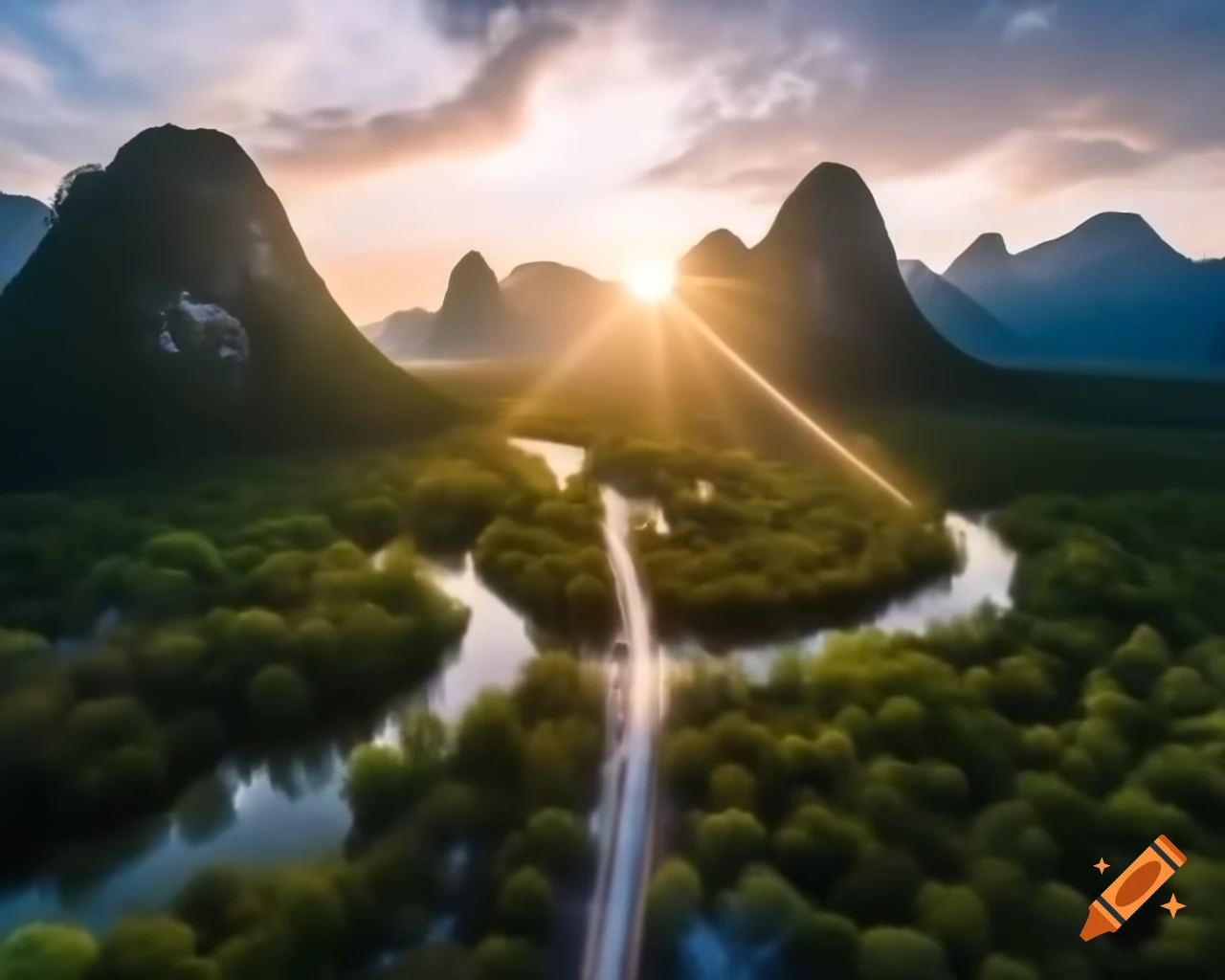 Legendary mountain lake surrounded by majestic wilderness