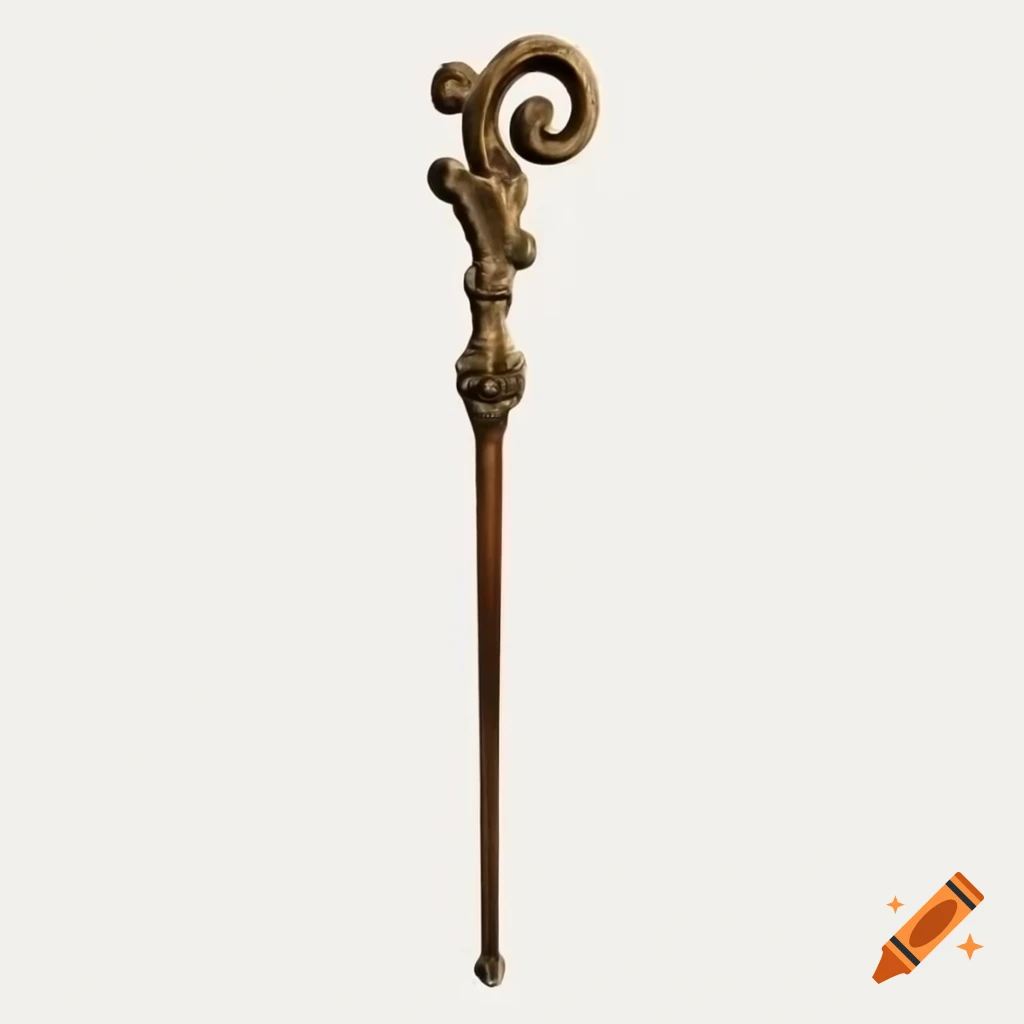 Baroque style wand with intricate designs