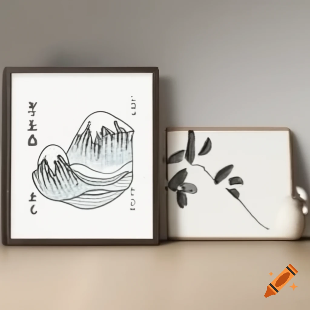 Realistic Japanese Sumie drawing technique