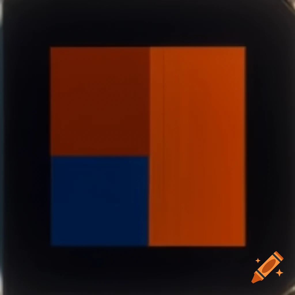 Futuristic album cover with horizontally stacked orange and blue sectors