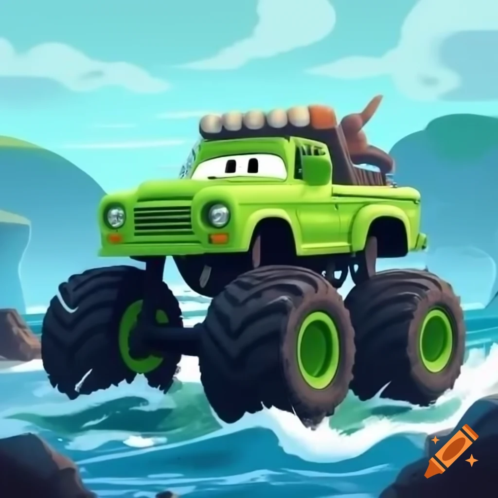 Underwater monster truck beast on craiyon