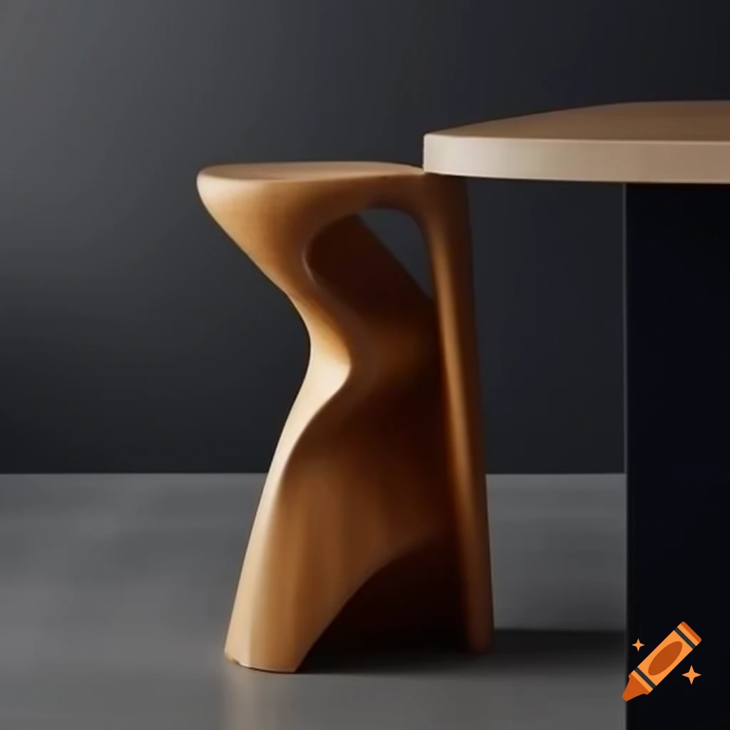 Minimalist luxury wooden kitchen bar stool designed by Porsche