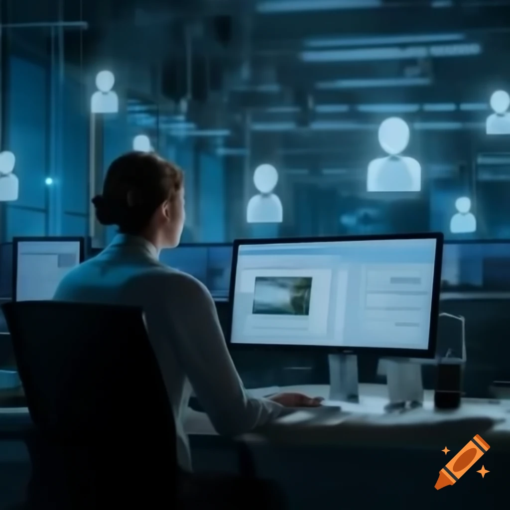 IT administrator reviewing user access at computer with compliance documents