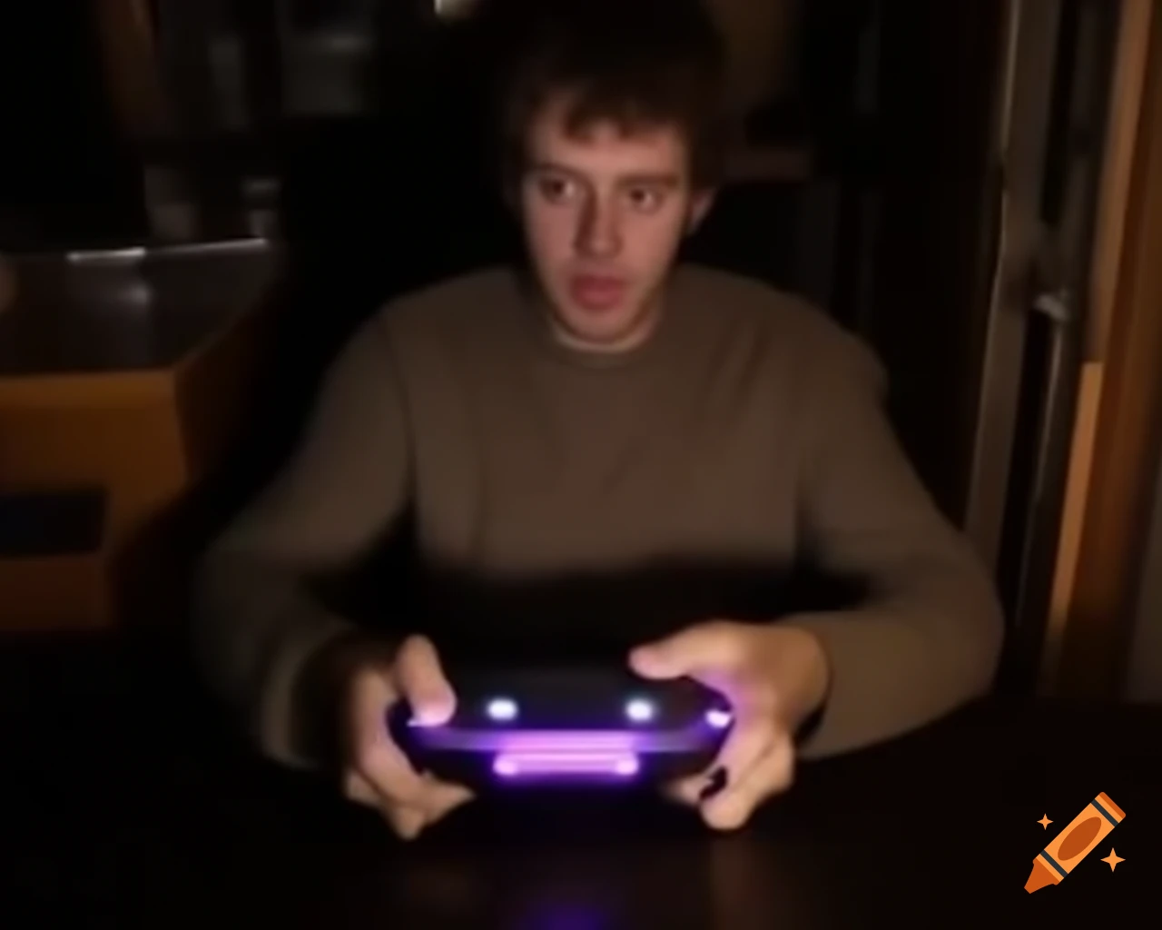 Unboxing of Playstation 7 by a man in a YouTube video