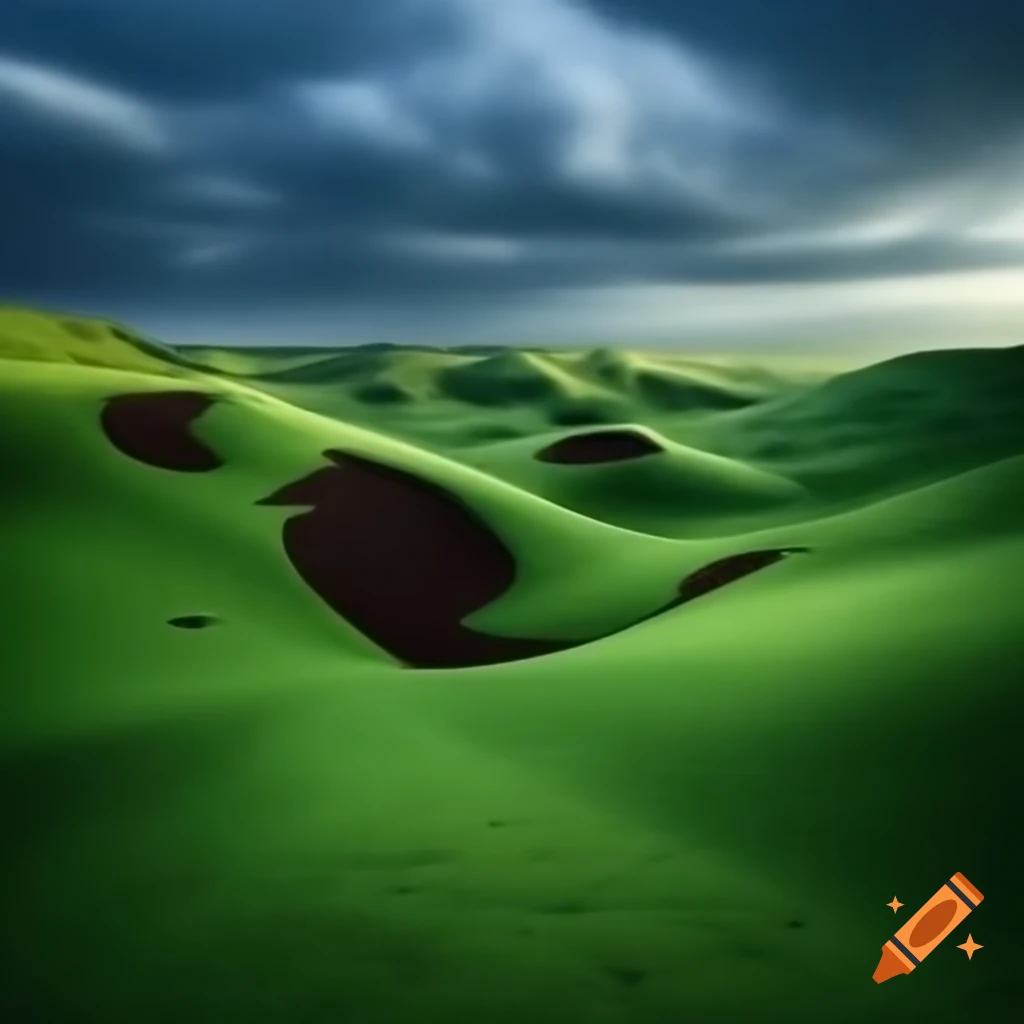 High definition impossible landscape with surreal elements