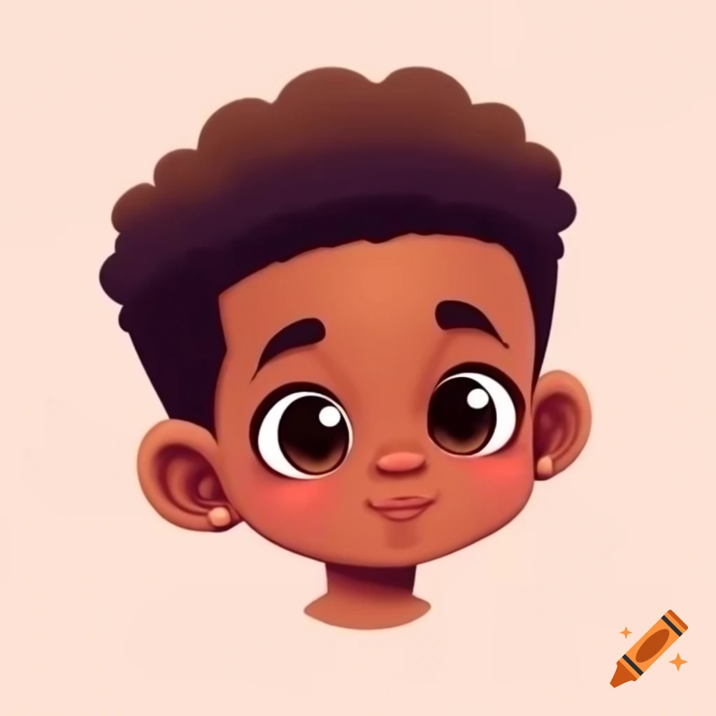 Adorable African American baby boy with Afro hair, smiling