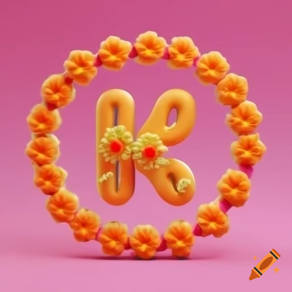3D floral design featuring the name Kaushali